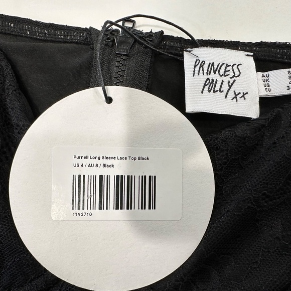 PRINCESS POLLY‎ Purnell  Lace Top Black - Size 4 - NEW With Tags - In Bags. - Picture 8 of 16
